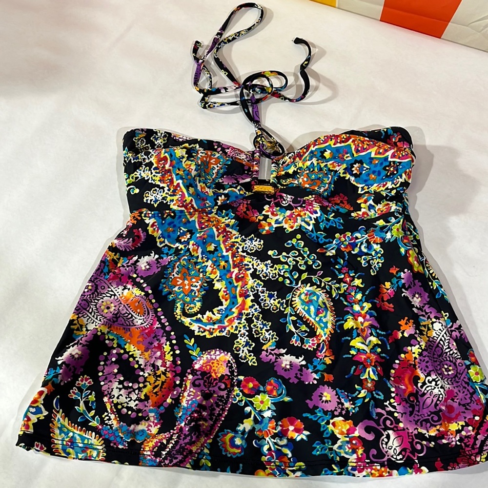 Super pretty Ralph Lauren tankini top with string neck tie